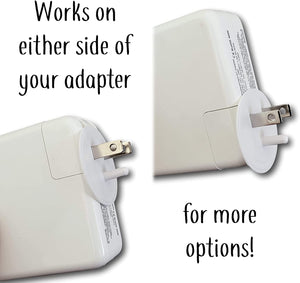 Socket Saver: Dummy Ground Adapter: for oversized power adapter blocks and loose outlets. Perfect for MacBook, iPhone, iPad, Surface Pro, Laptops, and most hanging electronics (5-pack)