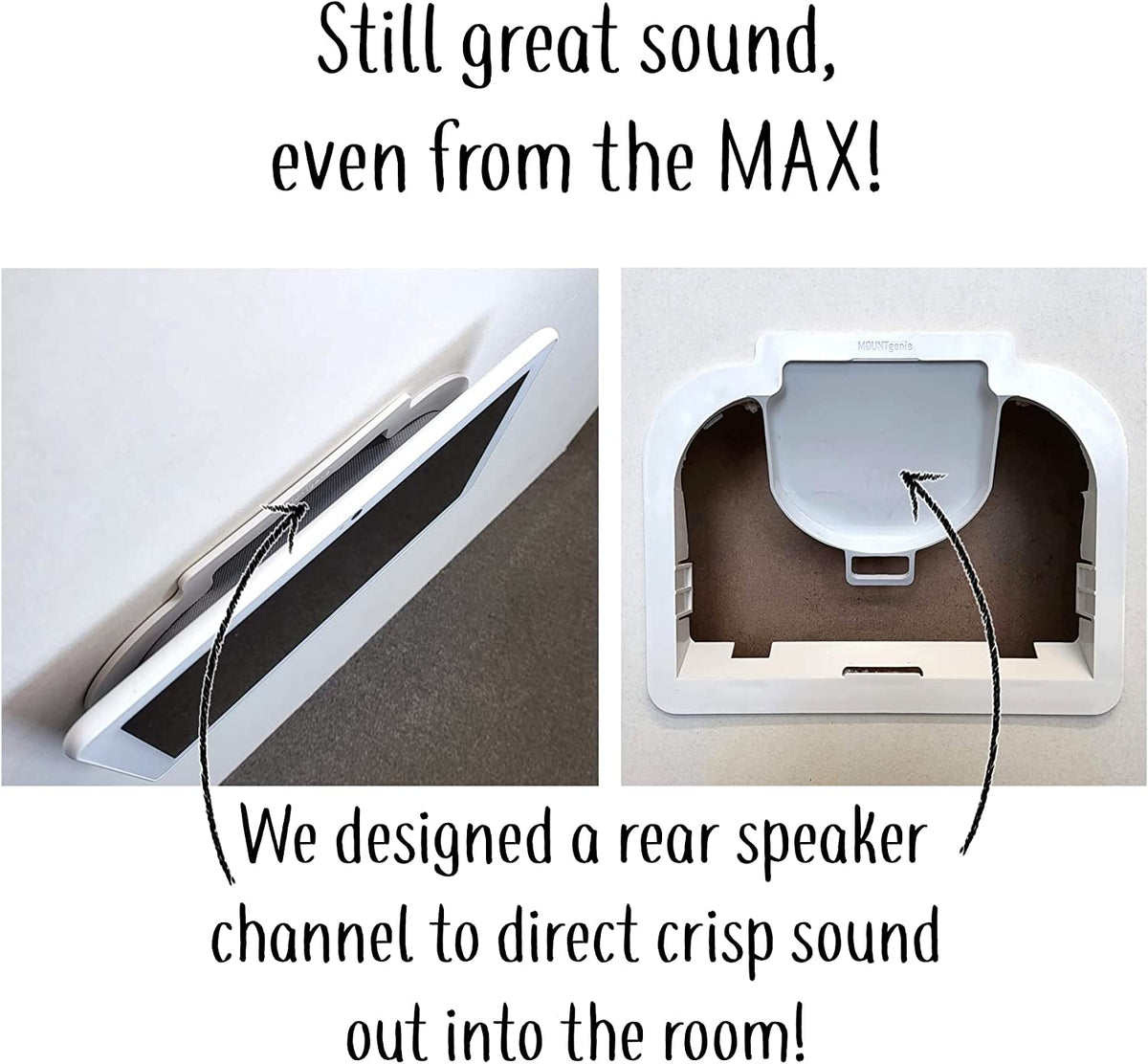 Mount Genie Simple Built-in Google Nest Hub MAX Wall Mount: The Perfec