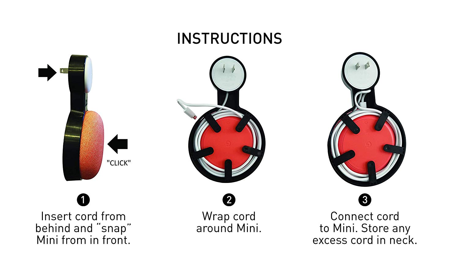 dot genie google home mini 1st gen backpack Google Home Mini Outlet Wall Mount Hanger Stand