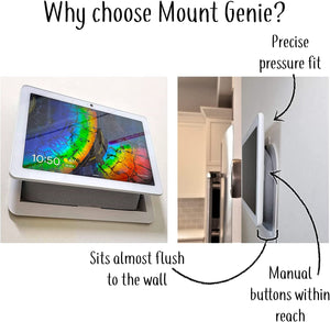 Mount Genie Simple Built-in Google Nest Hub MAX Wall Mount: The Perfect Smart Home Command Center | Fully Exposed Speakers | Designed in The USA