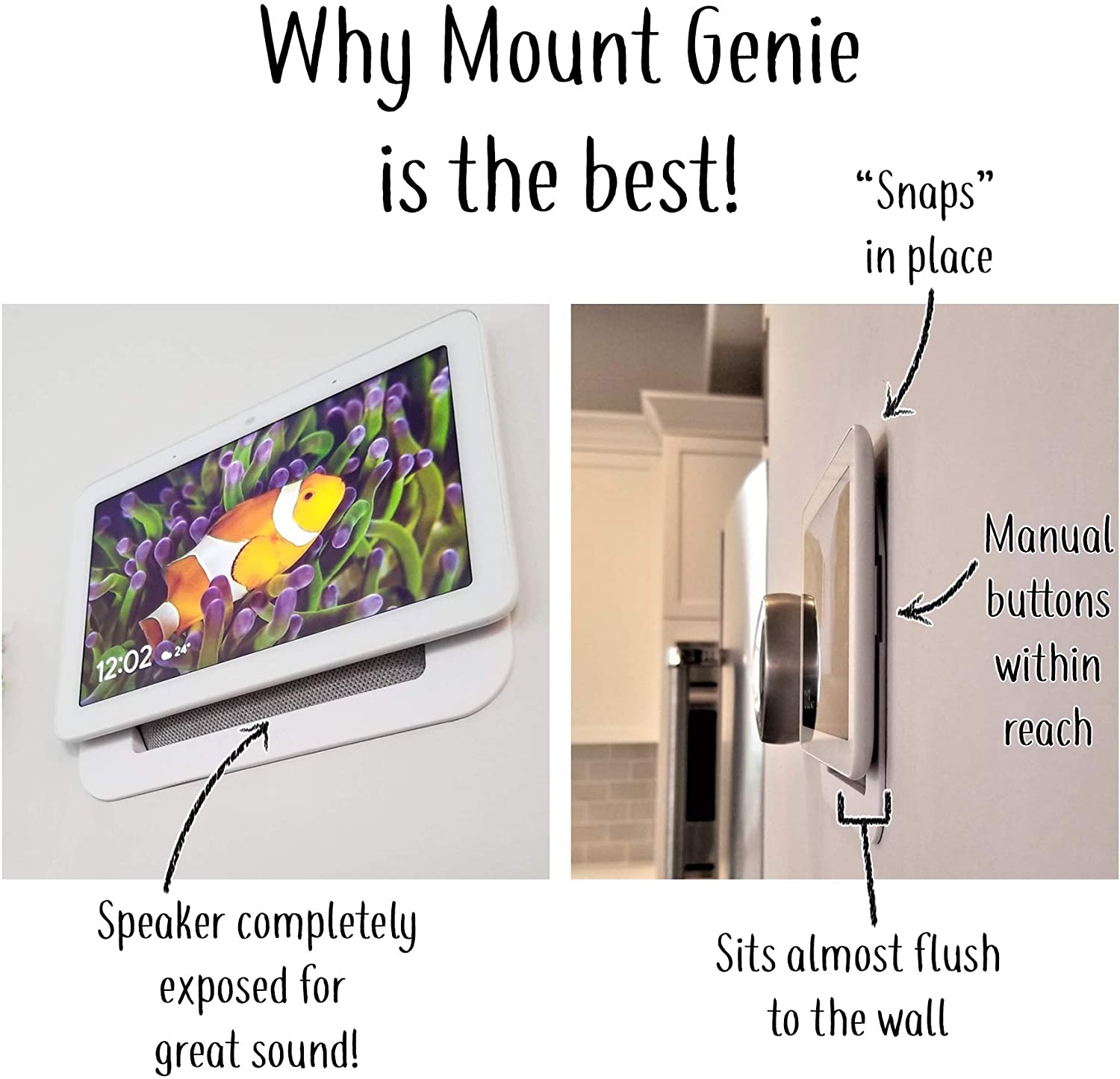 Built-in Google Nest Hub Wall Mount - FOR GEN 2 ONLY: The Perfect