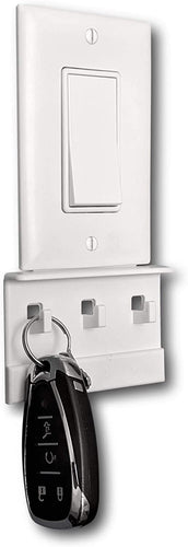 The No Screw-Ups Key Hook Organizer. Installs in Seconds on Any Light Switch. Never Lose Your Keys Again.
