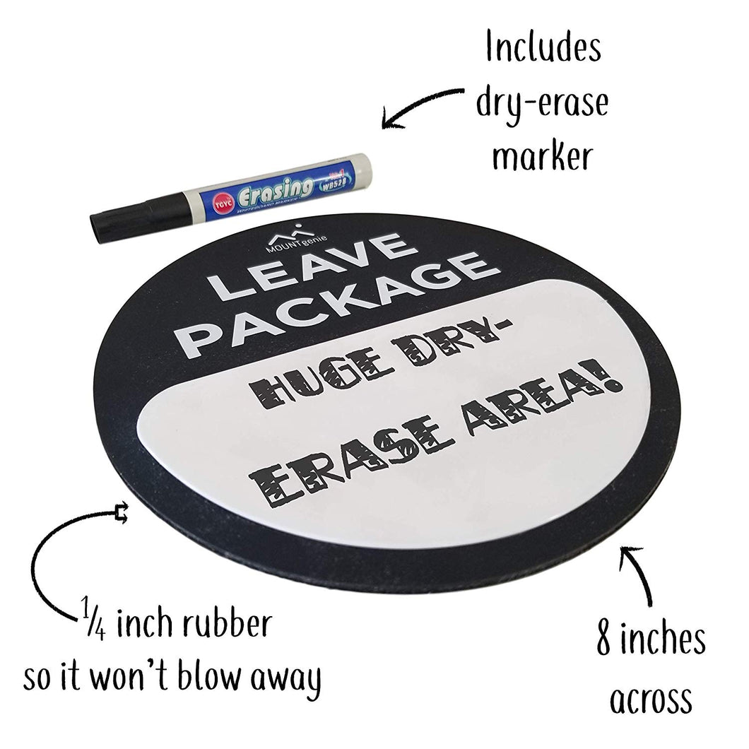 Package Mat Deluxe [Dry-Erase] – A Simple Way to Let Deliveries Know Where to Leave Your Stuff.