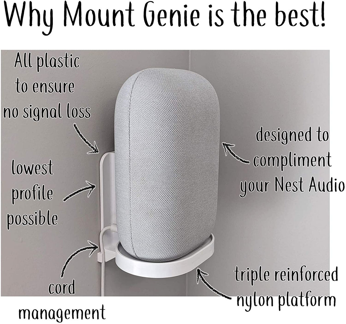 Wall Mount For Nest Audio: The Slimmest Low-Profile Mount Available ...