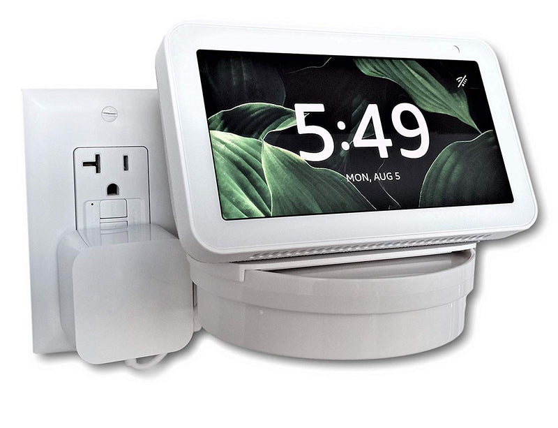 The Easy Outlet Shelf by Mount Genie with Custom Swivel Stand for Amaz