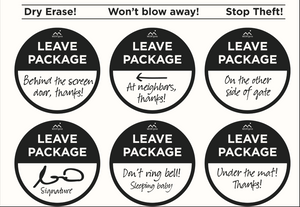 Package Mat Deluxe [Dry-Erase] – A Simple Way to Let Deliveries Know Where to Leave Your Stuff.